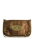 Metallic Chain Pochette, &pound;75, Handbags, Gold, Leather, Front view